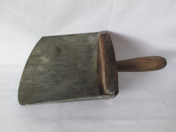 Antique Wooden Hand made Scoop wooden handle galvanized metal scoop primitive Mercantile scoop