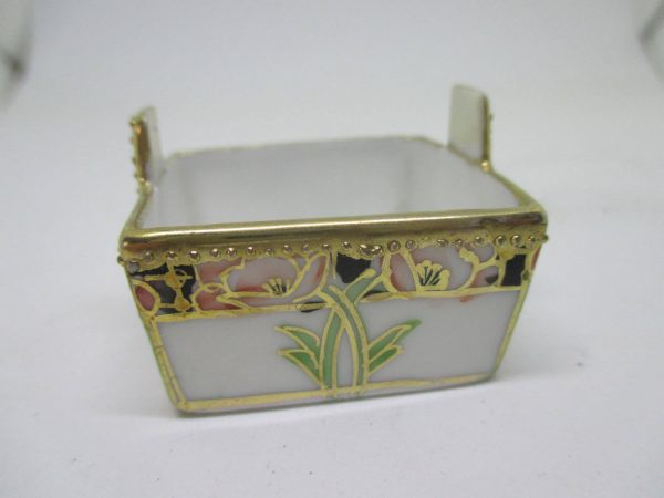 Beautiful Antique Open Salt Fine bone china highly decorated Hand painted Nippon salt cellar