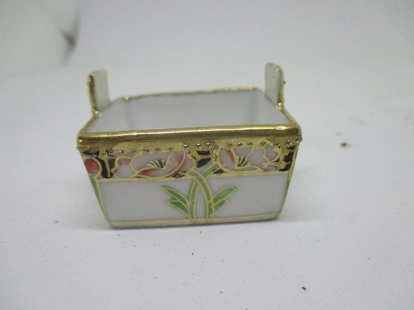 Beautiful Antique Open Salt Fine bone china highly decorated Hand painted Nippon salt cellar