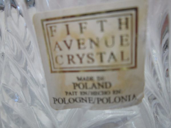 Beautiful Fifth Avenue Crystal Champagne Wine Holder Poland with Original Tag Unused No Damage