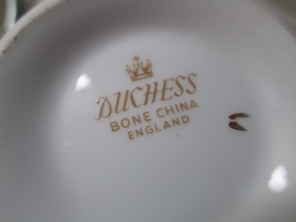 Beautiful Vintage Duchess England Fine Bone China Tea Cup and Saucer with Dessert plate 3 piece set cottage home farmhouse decor