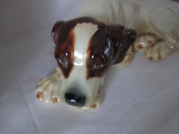 Fantastic Large Dog Figurine Fine china Great Detail Fantastic Size and Coloring France Beautiful Face