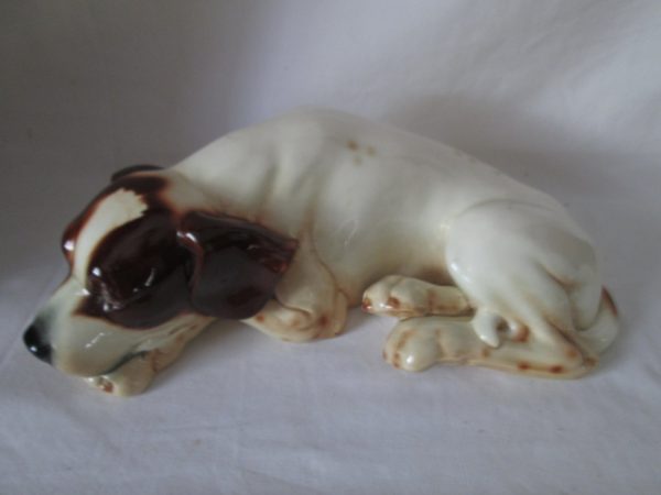 Fantastic Large Dog Figurine Fine china Great Detail Fantastic Size and Coloring France Beautiful Face