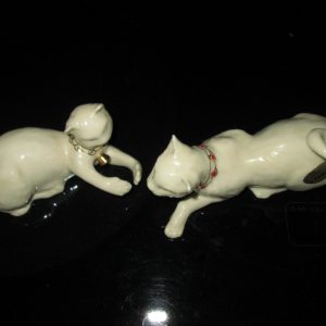 Vintage Siamese Cat Kitten Figurines Fine Bone China Quality Large
