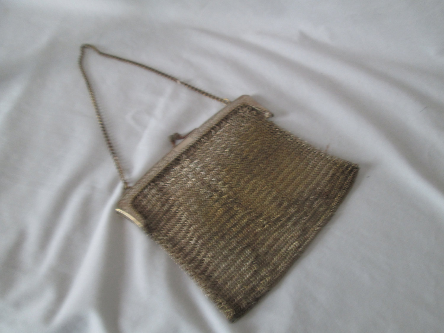 Vintage Antique W & D German Silver Handbag Purse - Gem