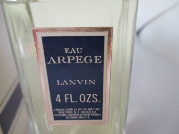 Giant Vintage Lanvin Arpege Perfume Store Display Bottle Factice Crystal bottle and Stopper Dummy Vanity Decor