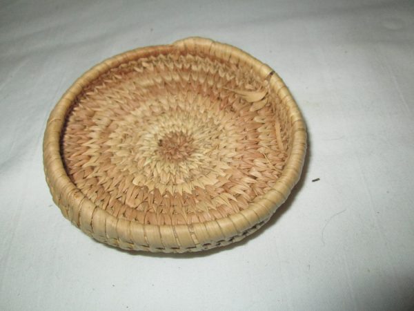 Vintage African Handmade Basket Large Estate Sale find 1960's Very nice piece 35" around