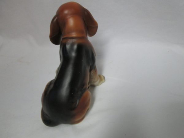 Vintage Dog figurine fine china Japan Mid Century 5" across 5 1/2" tall Beautiful Quality Beagle Puppy Brinn's Pittsburg, PA