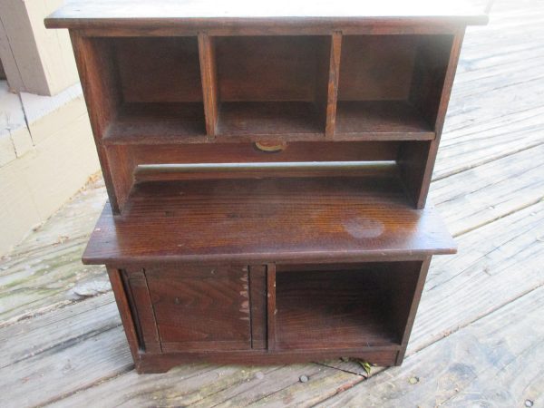 Vintage kitchen hutch cabinet Cass Toys Wooden Miniature home collectible wood cupboard sideboard rustic primitive farmhouse decor