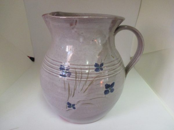 Vintage Salt Glazed Pottery Pitcher water iced tea lemonaid milk Seagrove N.C. made in USA