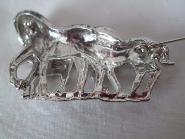 Vintage Silvertone Stallion Pin Brooch Horse Horses Silver