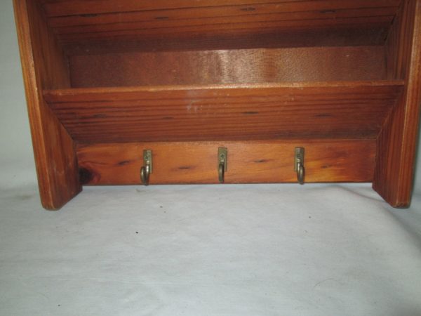 Vintage Wooden Organization Letter Wall hanging desk type Storage box Mid Century Key holder