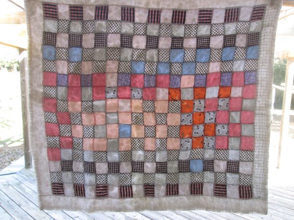 40x44 Hand Made Hand Stitched Baby Quilt Vintage