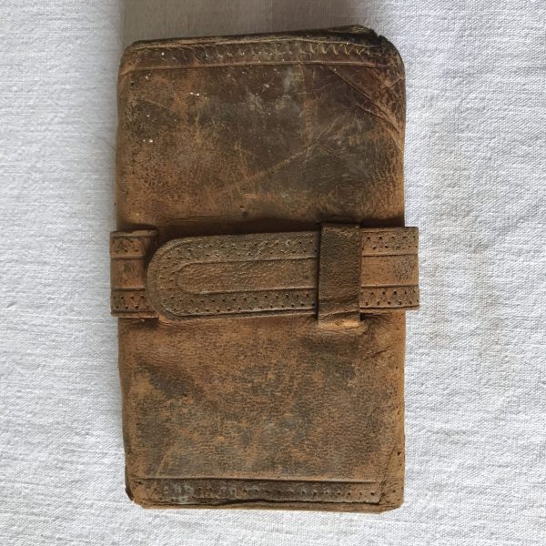 Antique Civil War Era Coin Purse Wallet Brown Leather 1861-1865