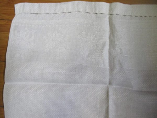 Antique Damask Bathroom cotton towel summer collectible display turn of the century 18x30 #17 farmhouse cottage shabby chic Greek Key