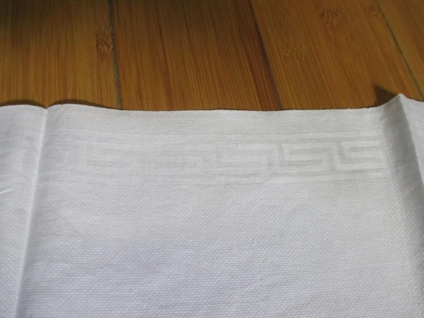 Antique Damask Bathroom cotton towel summer collectible display turn of the century 20x36 #16 farmhouse cottage shabby chic Greek Key