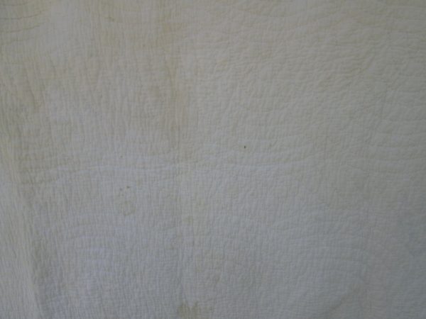Antique Hand made hand stitched quilt red and white early 1900's all cotton muslin needs repair