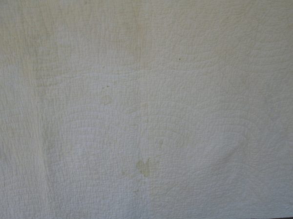 Antique Hand made hand stitched quilt red and white early 1900's all cotton muslin needs repair