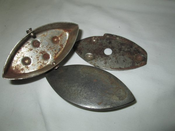 Antique Miniature Salesman Sample Hot iron Asbestos Sad Iron Sample with metal under plate Paperweight Home Decor