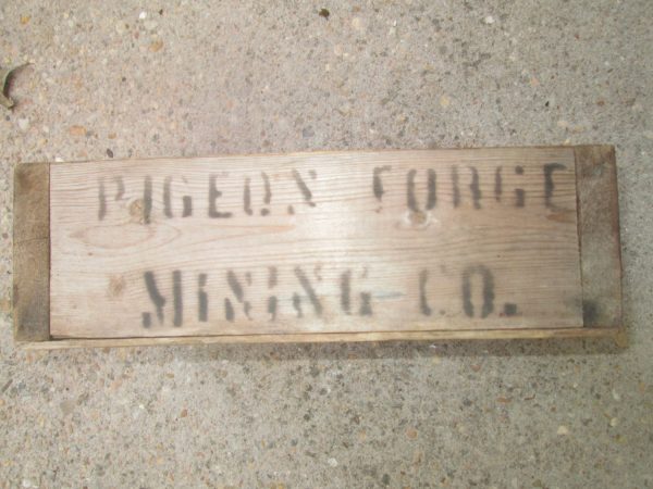 Antique Pigeon Forge Mining Company Crate with screen bottom sifting mining box