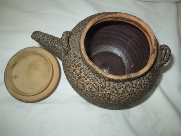 Antique Pottery Teapot Shigaraki pottery Dobin Japanese teapot nanbu