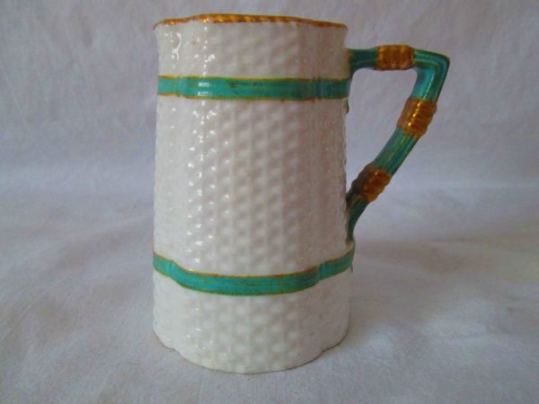 Antique turn of the Century English Cream Pitcher fine bone china trimmed in gold