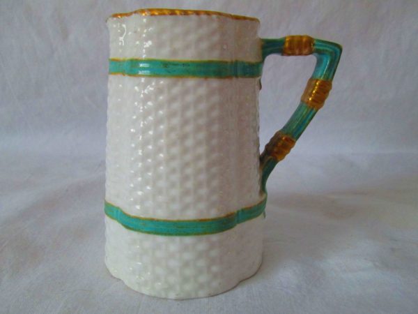 Antique turn of the Century English Cream Pitcher fine bone china trimmed in gold