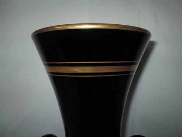 Antique Very Large Antique Art Deco Urn Vase Trimmed in gold WWII Era Porcelain Vase