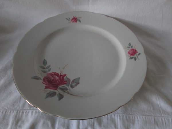 Beautiful Bareuther Waldsassen Bavaria Large serving Platter Rose Pattern 1940's Fine Bone China