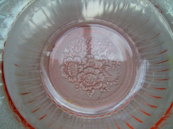 Beautiful Pink Depression Glass Berry Bowl Mosser glass Berry fruit candy trinkets