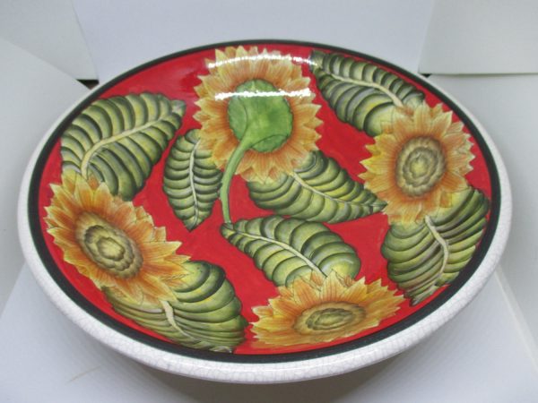 Fantastic Giant Sunflower Bowl Kitchen Home Decor Collectible display farmhouse cottage Summer Fall Home Decor Pottery Decorative