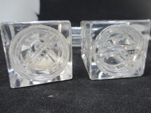 Fantastic Mid Century Modern Lucite Square Salt & Pepper Shakers Lucite Tray decor collectible display tableware kitchen farmhouse cottage