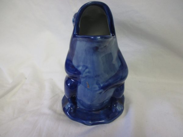 Fantastic Vintage Blue Frog Water Pitcher Great design & Cobalt Color Porcelain WCL