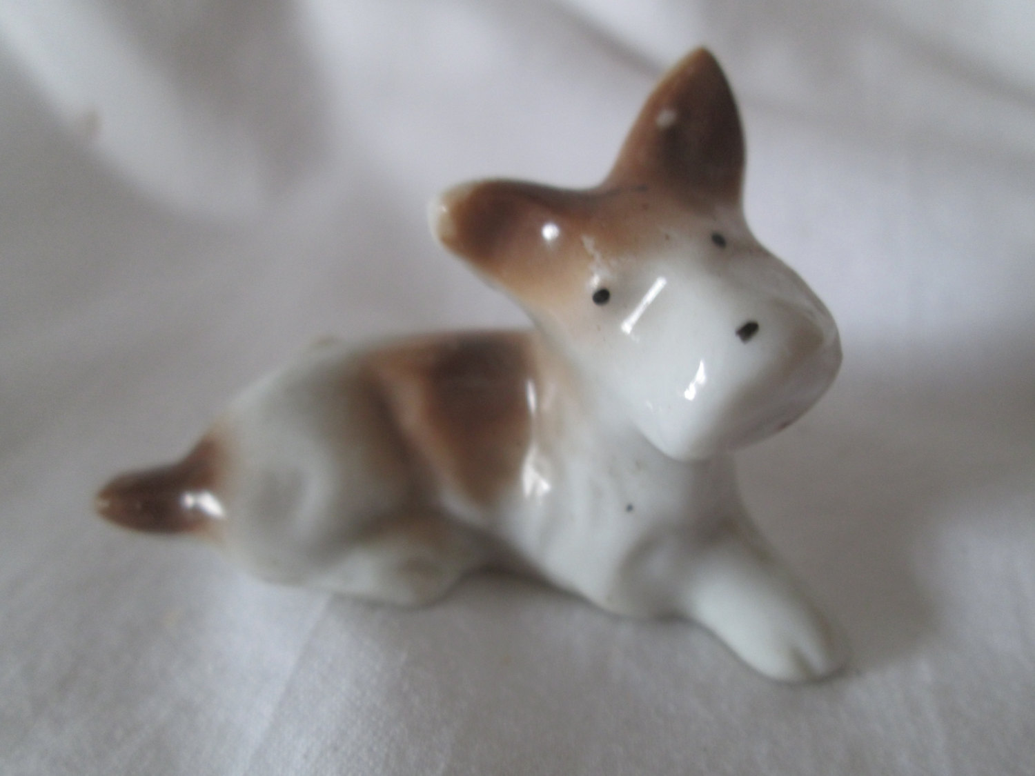 Miniature Vintage scotty scottie dog figurine porcelain mid century ...