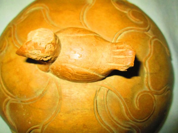 Ornately Carved Vintage African Art Ghana Mid Century World Traveler Estate Bowl Hand Carved Tribal