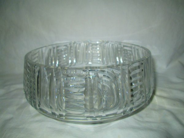 Signed Art Deco Cut Glass Bowl Edenburgh Scotland Beautiful Center Bowl 1940's Antique