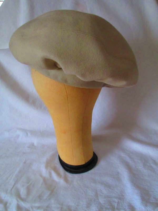 Vintage 1940's Wool Beige Tam Style Hat Paris New York Alfreda, Inc. 100% wool Women's Vintage Hat