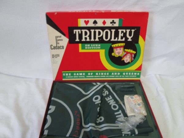 Vintage 1965 Tripoley De Luxe Edition by Cadaco No. 111 Very good condition Complete good box