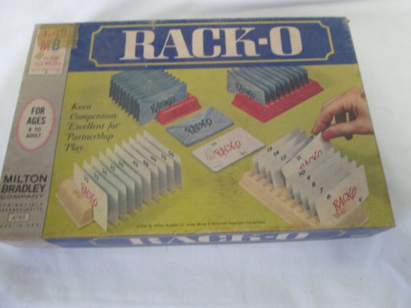 Vintage 196o's Rack-O Card Game Milton Bradley USA Game & Box Great condition Complete Game 2-4 playerss