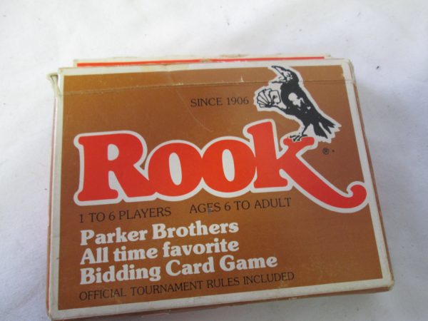 Vintage 1978 Parker Brothers Bidding Card Game Rook in original box with rule and instruction book