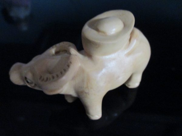 Vintage Boxwood Netuske Carved Water Buffalo Great Detail