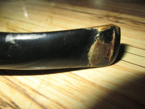 Vintage Briar Wood Pipe Marked The Pipe It is a very dark wood pipe with a curved stem 5 1/2" long