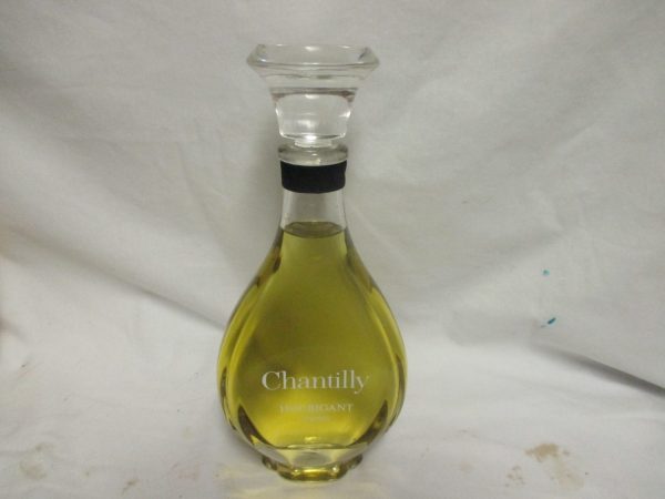 Vintage Chantilly Hubigant Crystal Factice Large Display Crystal stopper etched base Pharmacy Vanity Display Collectible 11" tall Women's