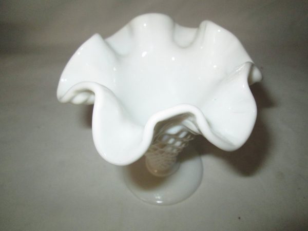 Vintage Hobnail Miniature Vase White Milk Glass great condition