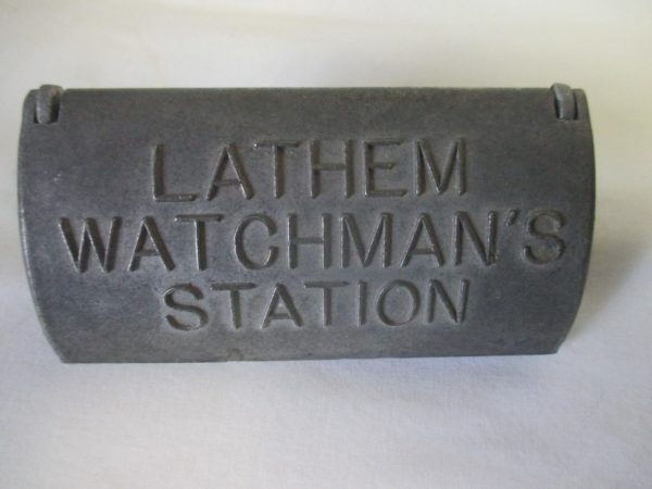 Vintage Lathem Watchman's Station Key Box Security Hospital Property watchman box for key or keys
