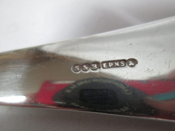 Vintage Long Silverplate Serving Spoon S & B EPNS