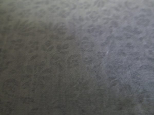 Vintage Mid Century Japan Cotton Hankie Handkerchief White Cotton 10.5x10.5 with floral pattern background Cross stitch
