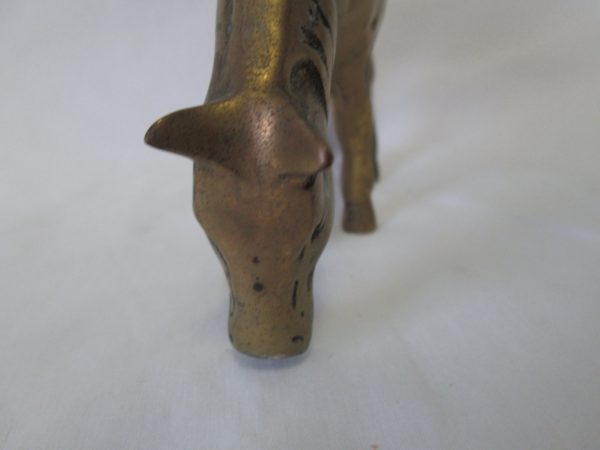 Vintage Solid Brass Horse Mid Century Brass Fine quality horse figurine 6" across 3 1/2" tall Fine Quality Nice Detail home decor