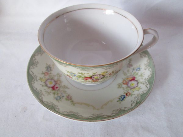Vintage Tea cup and saucer Bavaria Pink Roses Fine bone china
