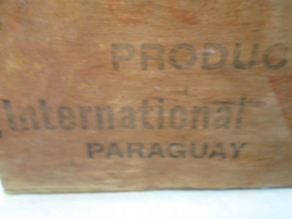 Wooden Antique Crate Sun Graze Product of Paraguay